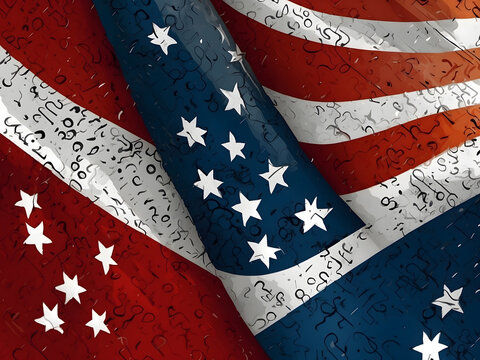 Memorial Day Abstract Background for Military Theme Design.
