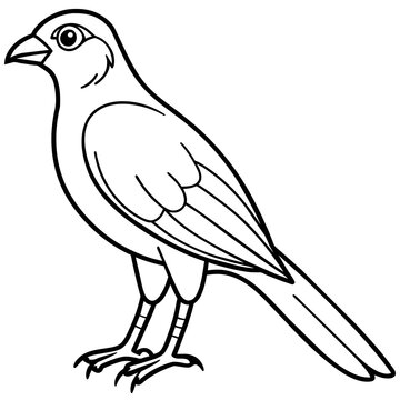 recommend clip art: line art of a sparrowhawk