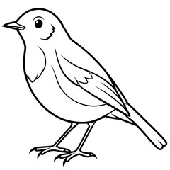 line art of a robin