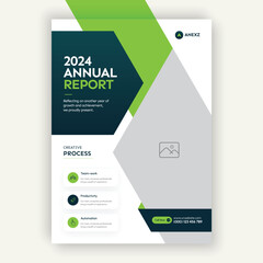Brochure cover or annual report design template in modern layout
