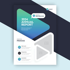 Brochure cover or annual report design template in modern layout