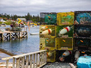 Lobster Traps on the Maine Coast