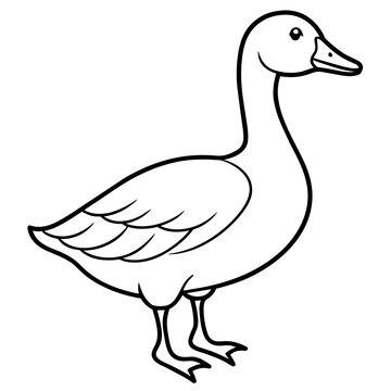 line art of a goose