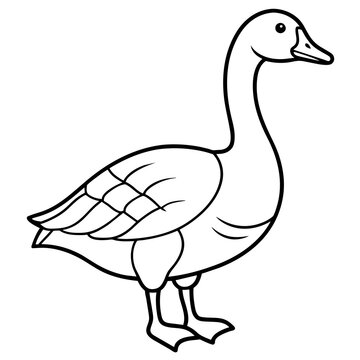 line art of a goose