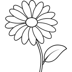 line art of a daisy