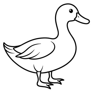 line art of a duck