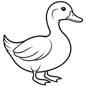 recommend clip art: line art of a duck