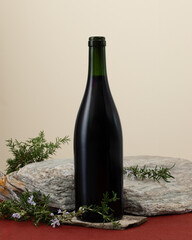 Wine bottle beverage packaging and branding