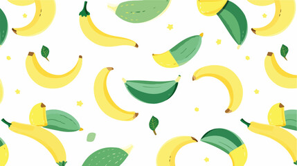 Bananas fruit with arrow seamless pattern 2d flat c
