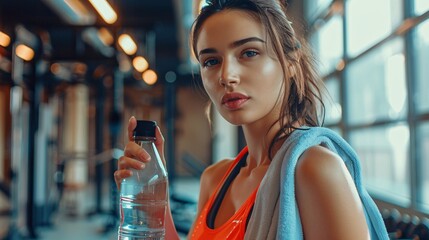 woman in the gym after workout