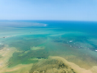 Scenery of offshore shoals in Wenchang, Hainan, China