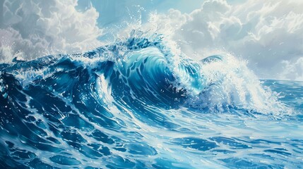 on Blue Ocean Wave 