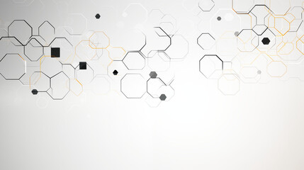 Obraz premium Gray and Orange Abstract Hexagonal Geometric Design