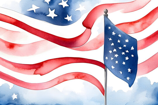 Celebrate USA Memorial Day with our stunning watercolour background design.