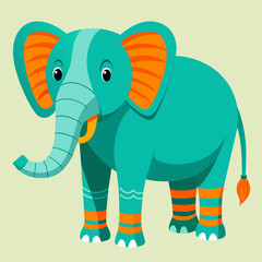 elephant, animal, cartoon, illustration, vector, 