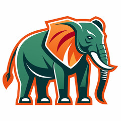 elephant, animal, cartoon, illustration, vector,