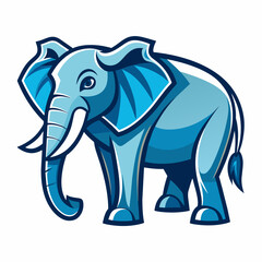 elephant, animal, cartoon, illustration, vector, 
