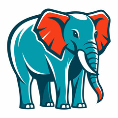 elephant, animal, cartoon, illustration, vector,