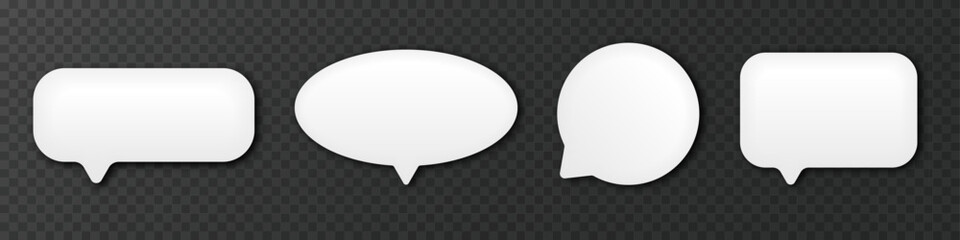 Speech bubble blank set. Empty text bubbles vector collection.