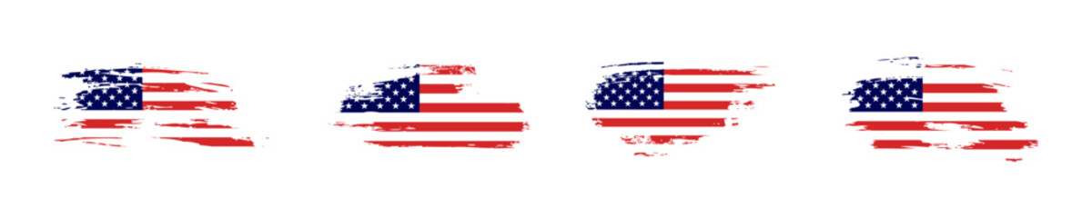 USA flag grunge. American national symbol grungy brush style.