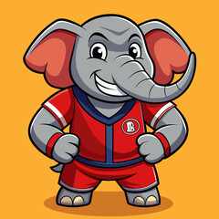 elephant, animal, cartoon, illustration, vector, 