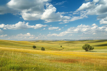 the landscape of a vast meadow for computer wallpaper, or the texture of the view outside the...