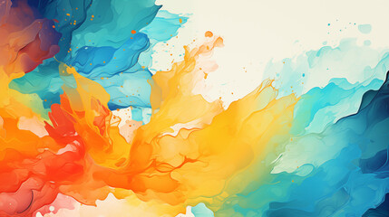 Obraz premium Abstract Colorful Splash Artwork with Vivid Hues and Fluid Dynamics