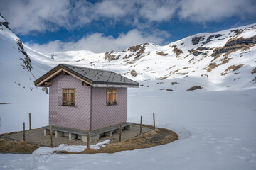 Bachalpsee during the famous hiking trail