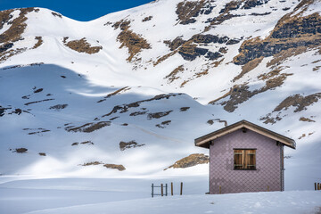 Bachalpsee during the famous hiking trail