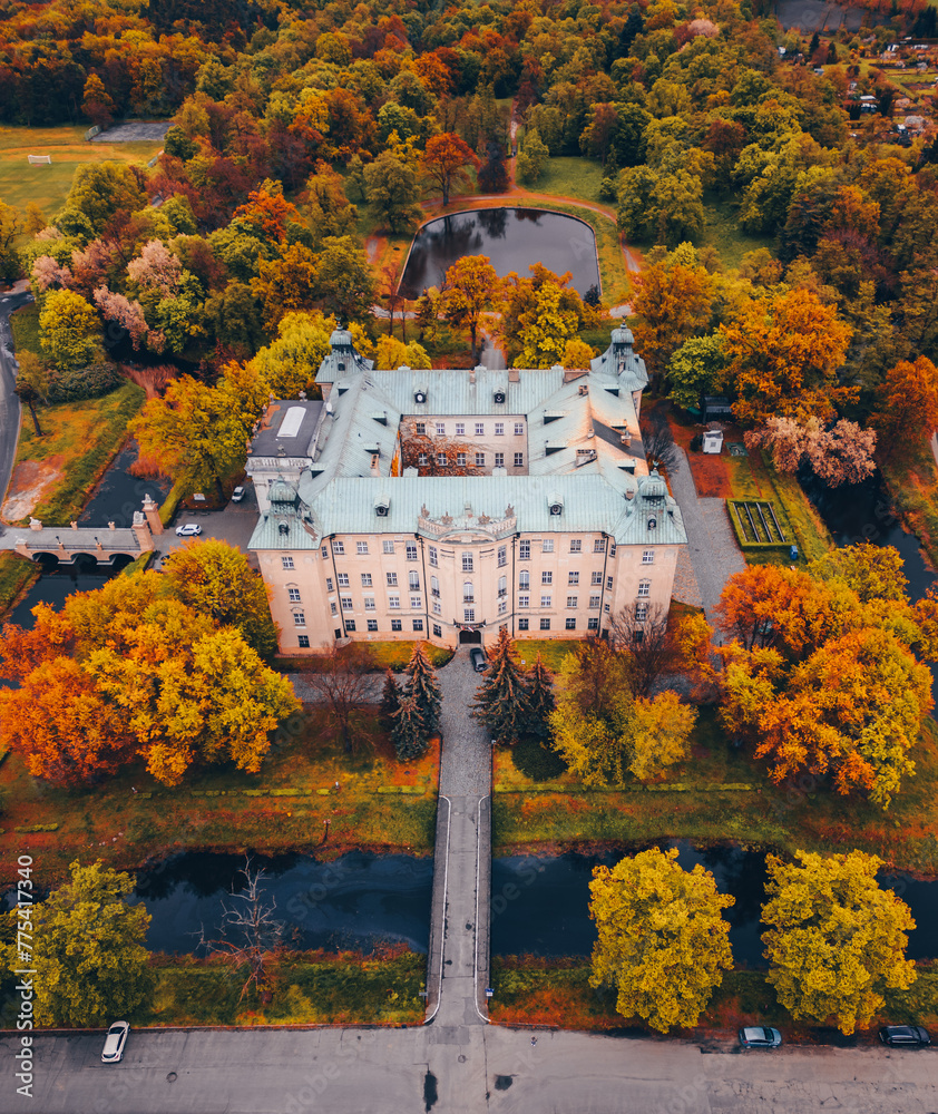 Canvas Prints Rydzyna - view from a drone