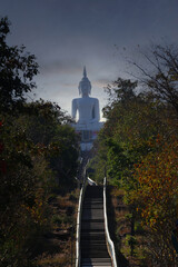 Staircase leads up to the temple at the top of the mountain. - 775418302
