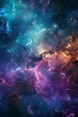 colorful nebula space Generative AI