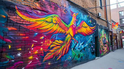 Rebirth in Chaos: The Phoenix Street Mural