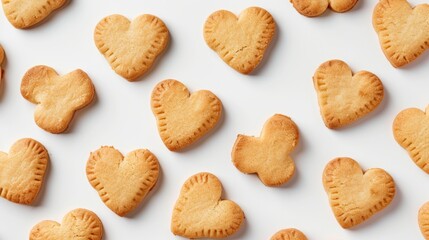 Fresh baked cookies with heart shape
