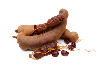 Sweet tamarind on a white background