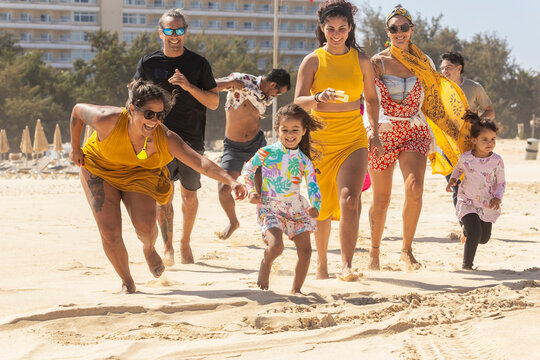 Multigenerational Family Enjoying Time at the Beach