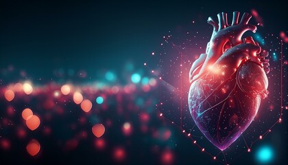 Revolutionizing Medicine: Advanced Technology Reveals Heart Hologram for Detecting Heart Disease and Myocardial Infarction - obrazy, fototapety, plakaty