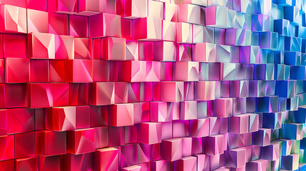 a mesmerizing 3D pattern composed of cubes. - obrazy, fototapety, plakaty