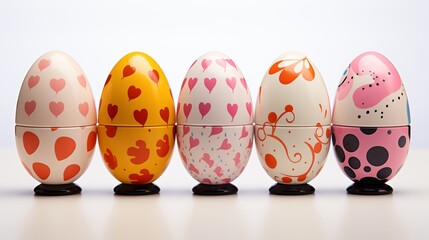 Fototapeta premium Easter egg-shaped lip balms
