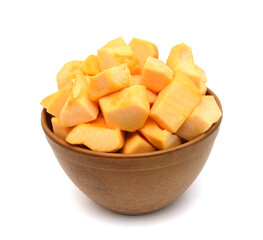 Pumpkin slice isolated on white background