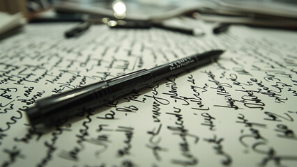 Black on White: A Page Alive with Marker Writings