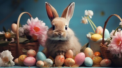 Easter-themed kitchen towels with bunny prints