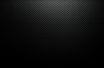 Fototapeta premium A black carbon fiber texture background with a white border. Generative AI.