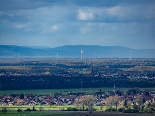 Blick in die Rheinebene zwischen Karlsruhe und Mannheim