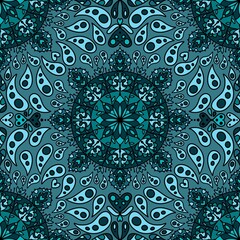 Summer floral print seamless mandala flower pattern for fabrics and wrapping paper and kids clothes textiles