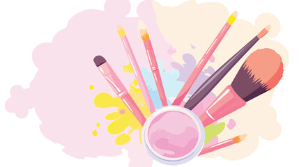 Color cosmetics and brushes for face painting and b