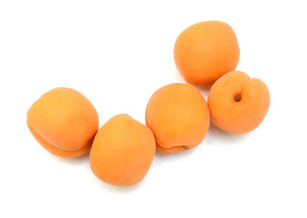 Peaches isolated on white background