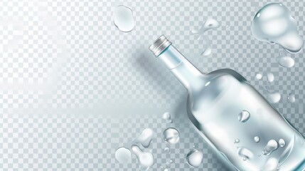 frozen Bottle of vodka with drops of clean water on a transparent background, no text, no inscriptions, no advertising --ar 16:9 --quality 0.5 --stylize 0 Job ID: e4da8887-49fe-49bc-b742-f17841f25a83