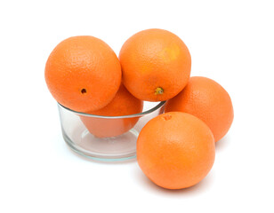 Nice fresh orange isolated on a white background