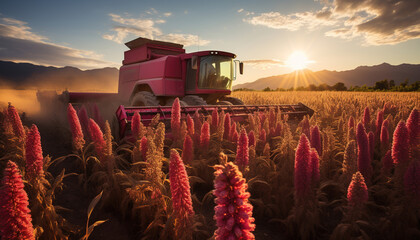 Quinoa harvest in the fields